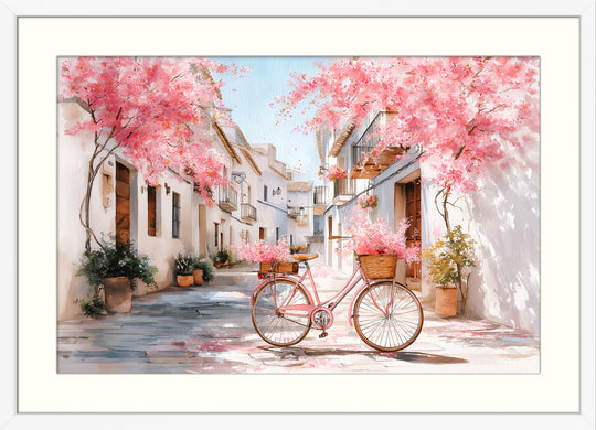 Cherry blossom street wall art print