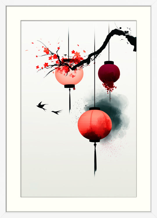 Japanese Lantern Wall Art Print