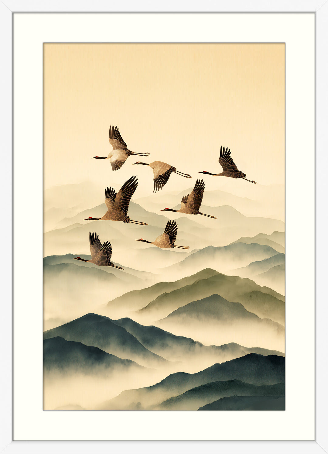 Flying Crane Art Prin