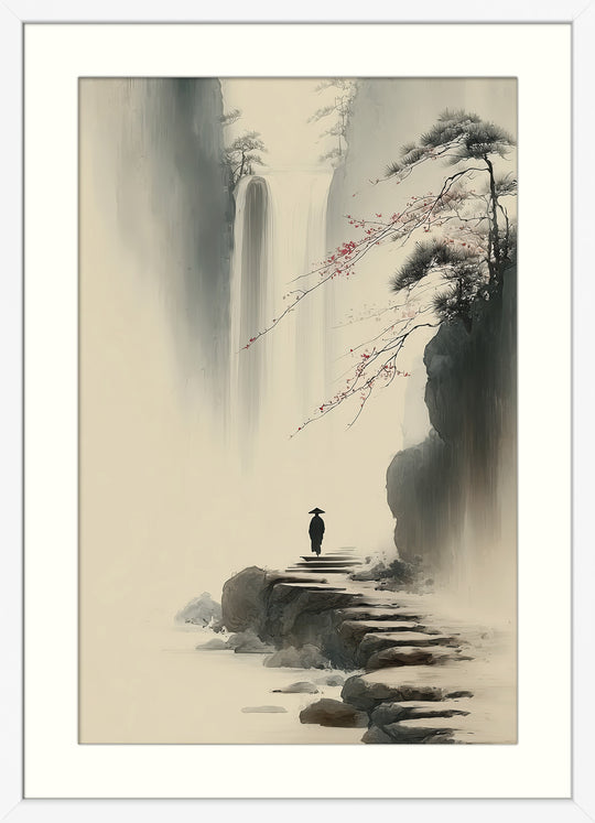 Japanese Waterfall Art Print