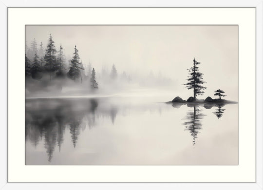 Misty Lake Scene