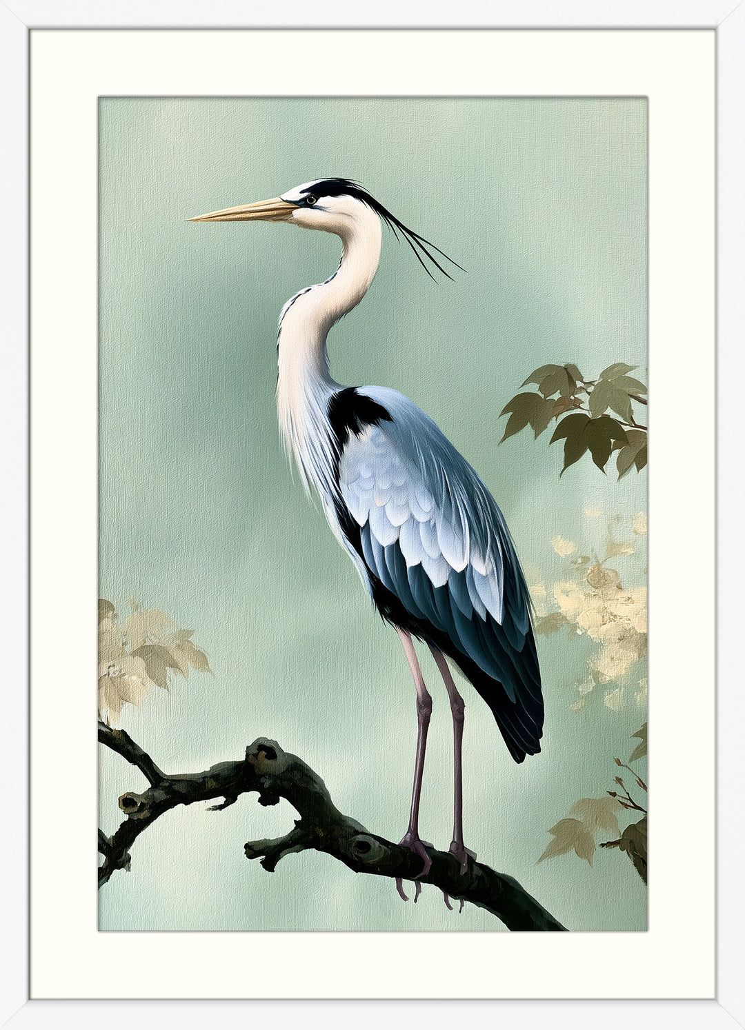 Grey Heron Art Print