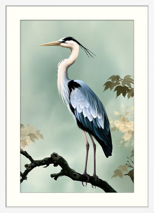 Grey Heron Art Print