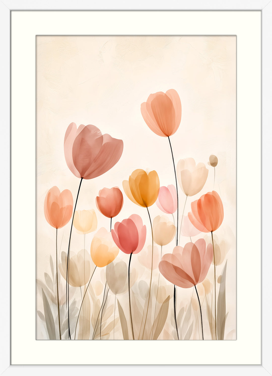 Pastel Tulip Art Print