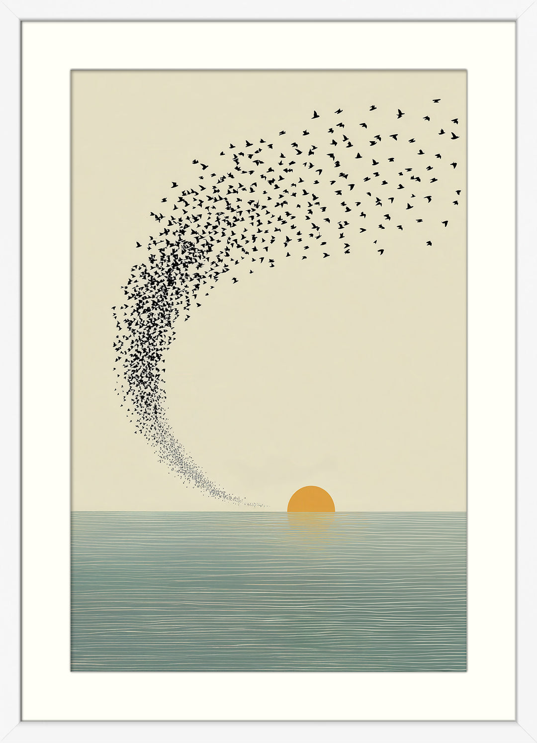 Minimalist sunset wall art print