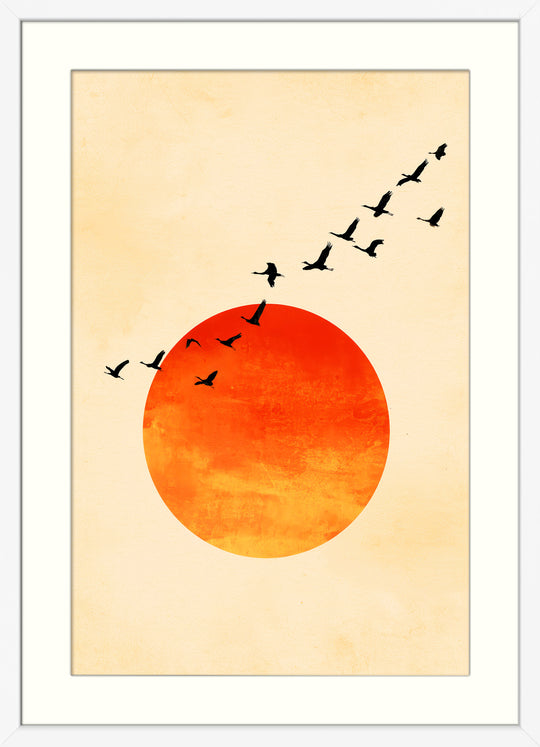 Japanese Red Sun Art Print