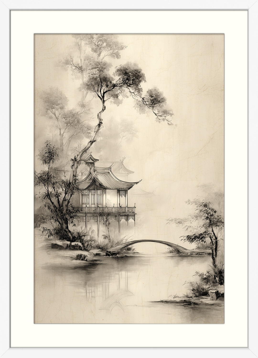 Asian Pavilion Bridge Decor