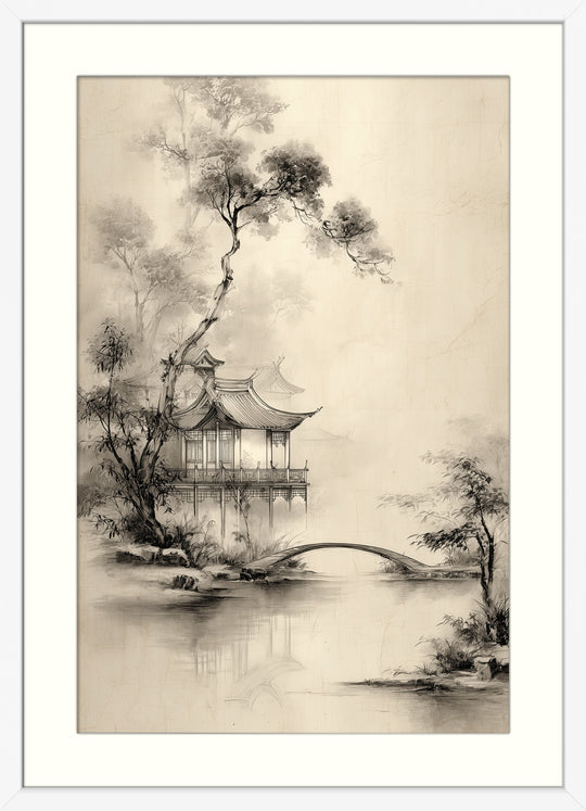 Asian Pavilion Bridge Decor