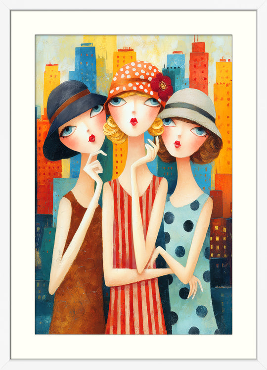 Art Deco Women Wall Art Print