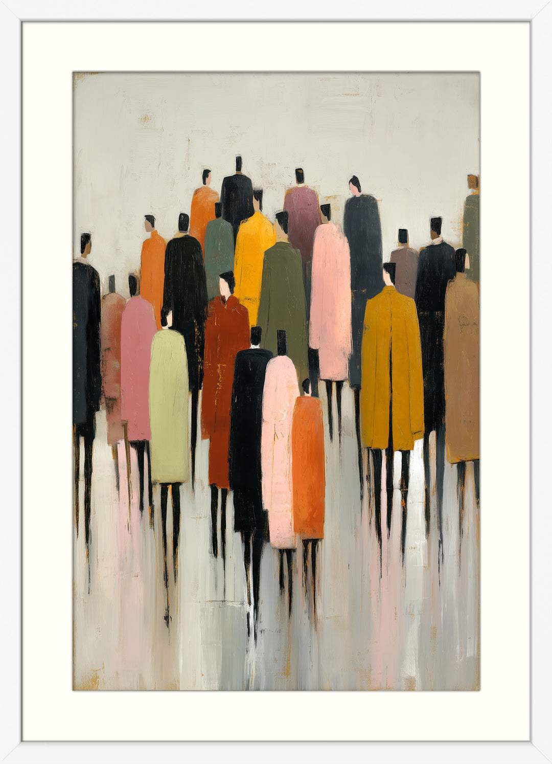 abstract crowd art print