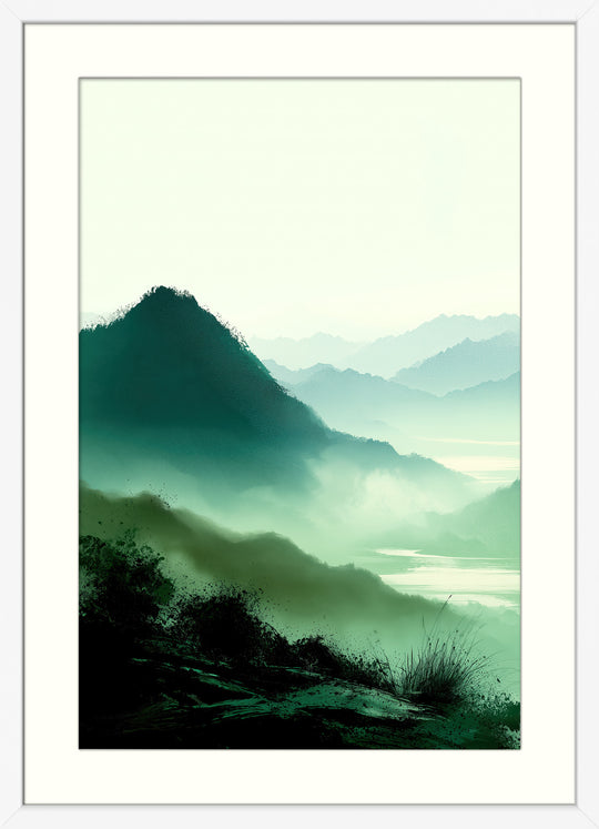 Green Mountain Wall Art Print