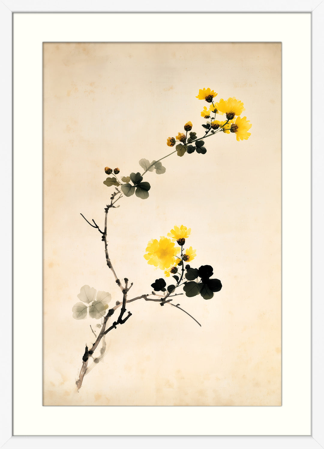 Yellow Floral Art Print