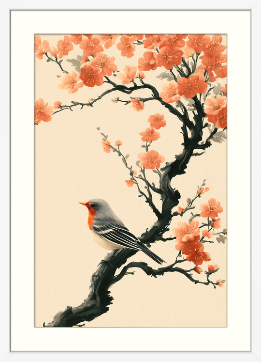 Orange Floral Wall Art