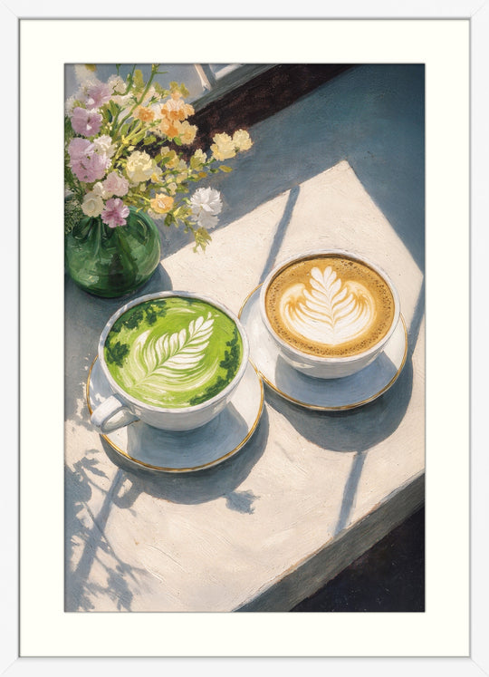 Coffee and matcha wall art print
